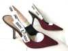 J'ADIOR SLING-BACK HEELS - BURGUNDY
