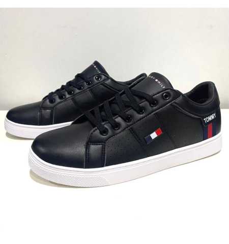 tommy hilfiger black canvas shoes