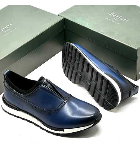 Berluti Leather Shoe Blue