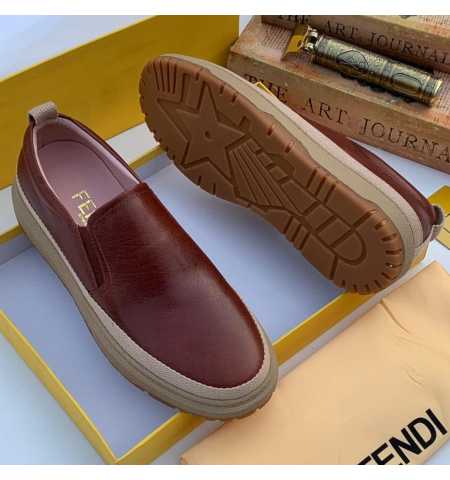 Fendi Leather Shoe Brown