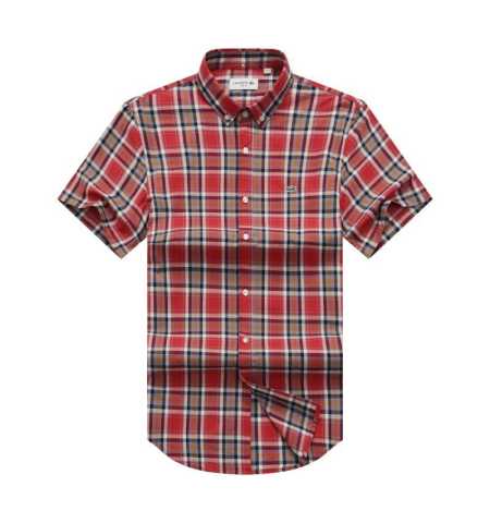 Lacoste Short Sleeve Checkered Shirt
