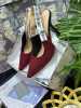J'ADIOR SLING-BACK HEELS - BURGUNDY